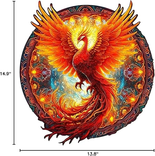Miniatura 9 de Rompecabezas de madera para adultos, 200 rompecabezas de madera de fénix para niños, (M-11.8 x 10.9 pulgadas), rompecabezas de madera de animales