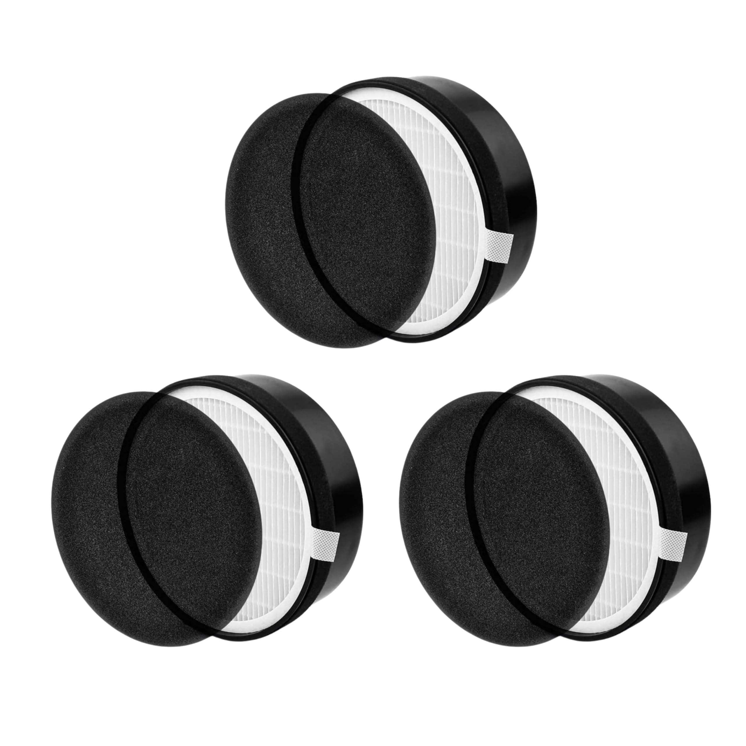 Nispira LV-H132 Air Filter Replacement Compatible with Levoit Air Purifiers Part LV-H132-RF 3-in-1True HEPA with Carbon Filter - 7.5” x 2.4” x 7.5”, 3