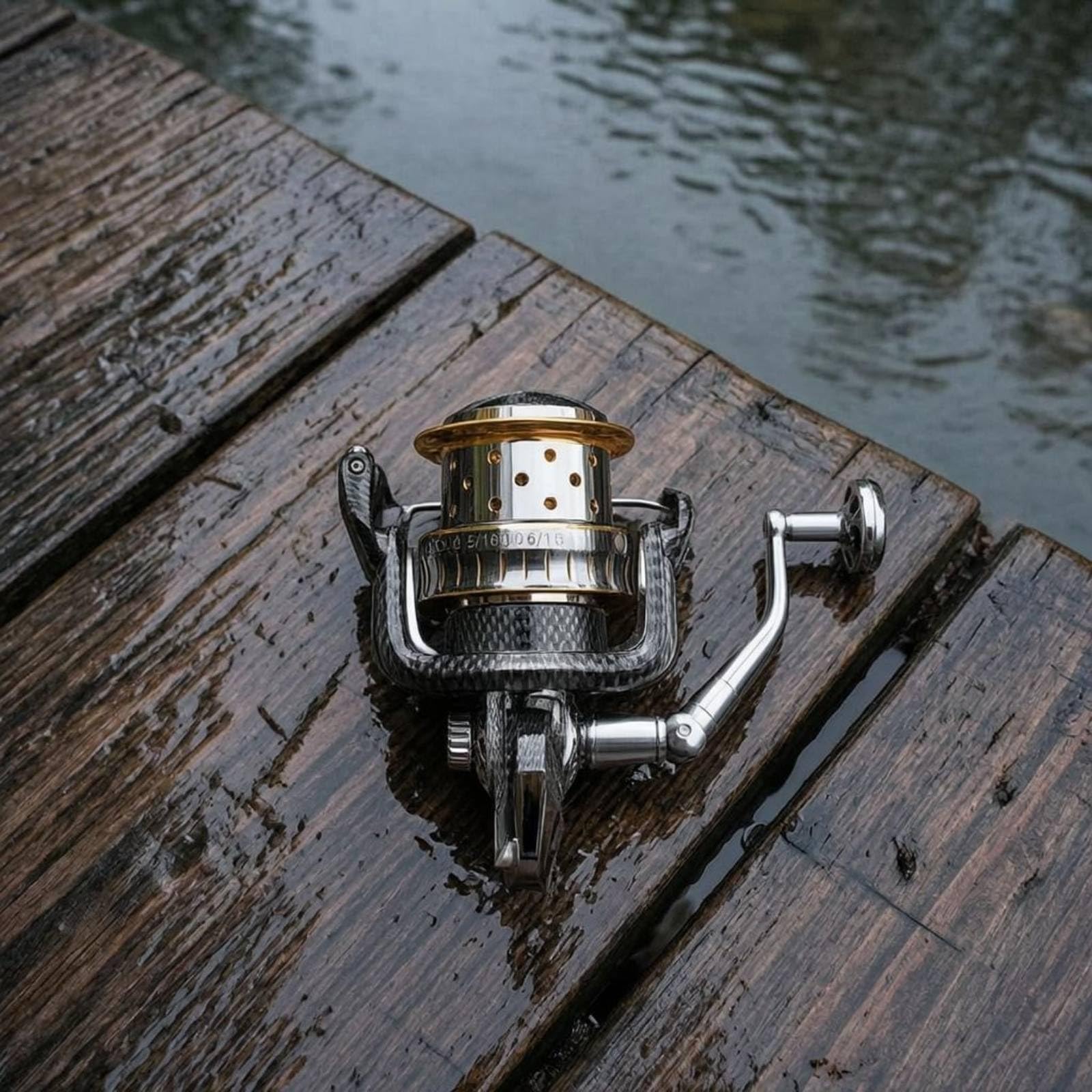 Mulinello da Pesca Mulinello Rotante Bobina Scorrevole Frizione Anteriore Tonda Corpo in Metallo con Rapporto 4.9 1 +1 Cuscinetti Adatto Barca Canneto