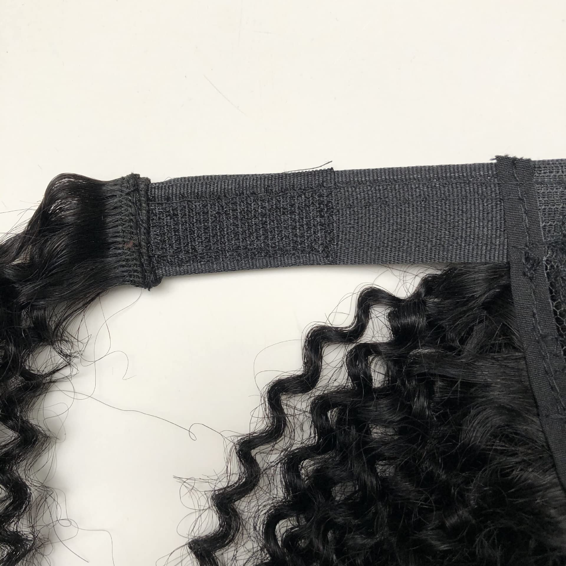 queue de cheval cheveux humains Afro Curly queue de cheval 14 pouces naturel