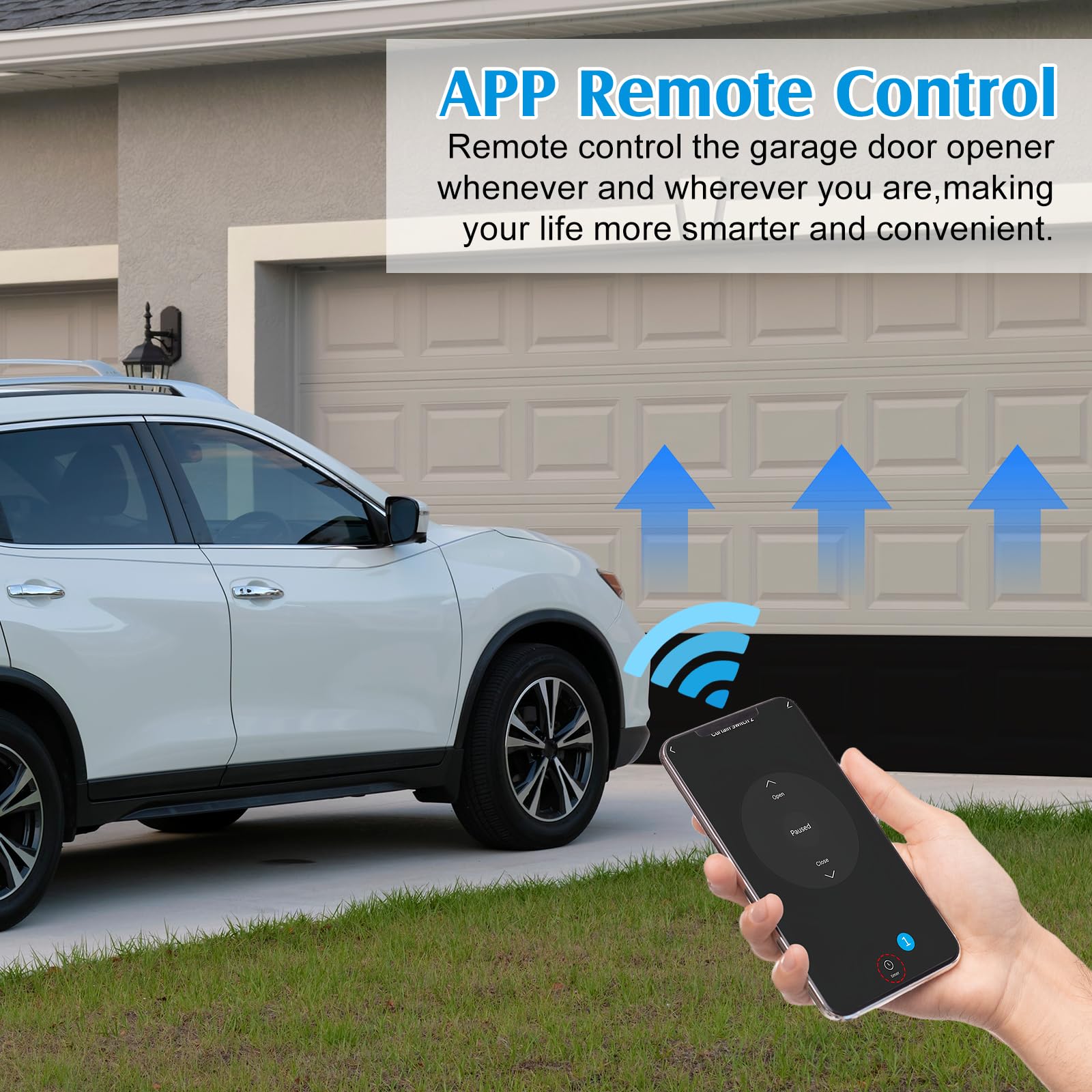 2 unidades de módulo de interruptor inteligente RF WIFI para persianas con control remoto RF de 433 MHz, adecuado para persianas, cortinas enrollables, toldos. Compatible con Alexa/Google Home