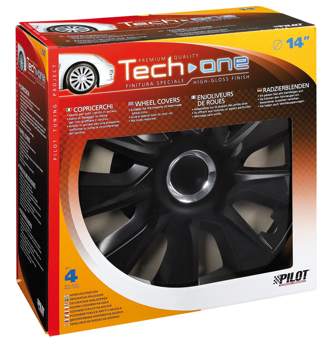 Stratos RC Grafite - Set 4 copricerchi - 17&quot