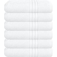BOUTIQUO Ultra Soft Cotton 6 -Piece Hand Towel Set 16x24 Inch, Ideal for use in Bathroom, Kitchen, Gym, Spa & General Cleaning, Compact & Lightweight Multi Purpose Hand Towels - White