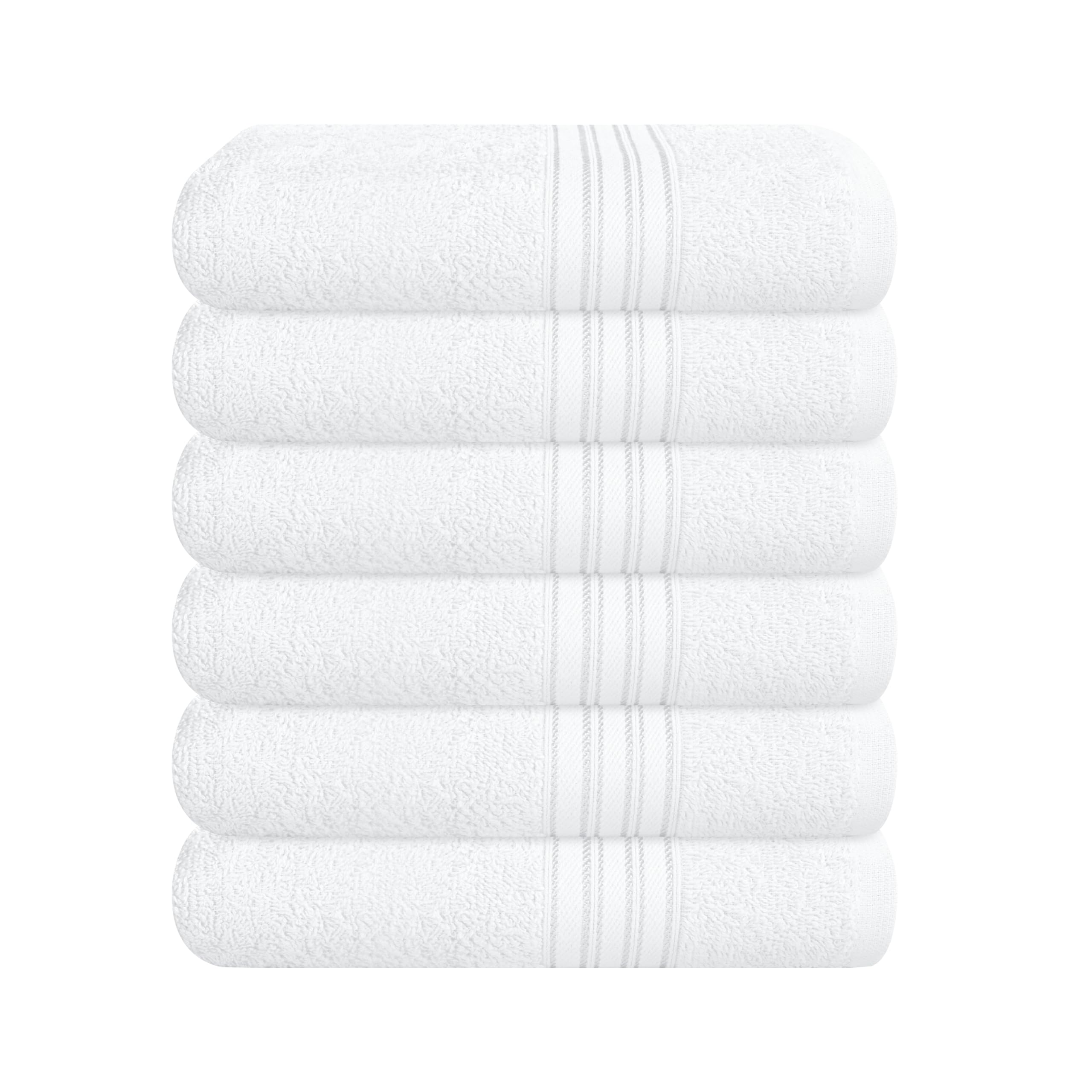 BOUTIQUO Ultra Soft Cotton 6 -Piece Hand Towel Set 16x24 Inch, Ideal for use in Bathroom, Kitchen, Gym, Spa & General Cleaning, Compact & Lightweight