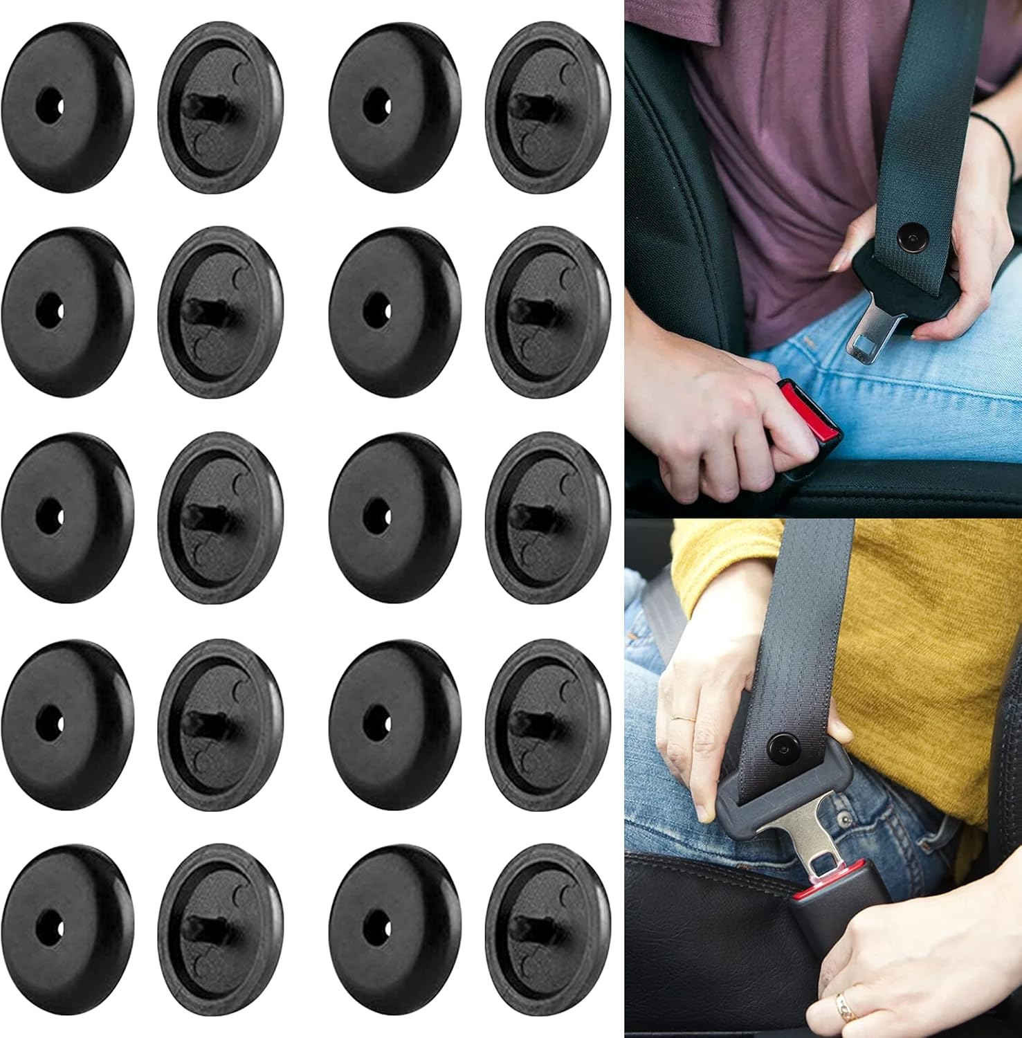 10Pcs Seat Belt Clip Seat Belt Stop Buttons Seat Belt Buckle SeatBelt