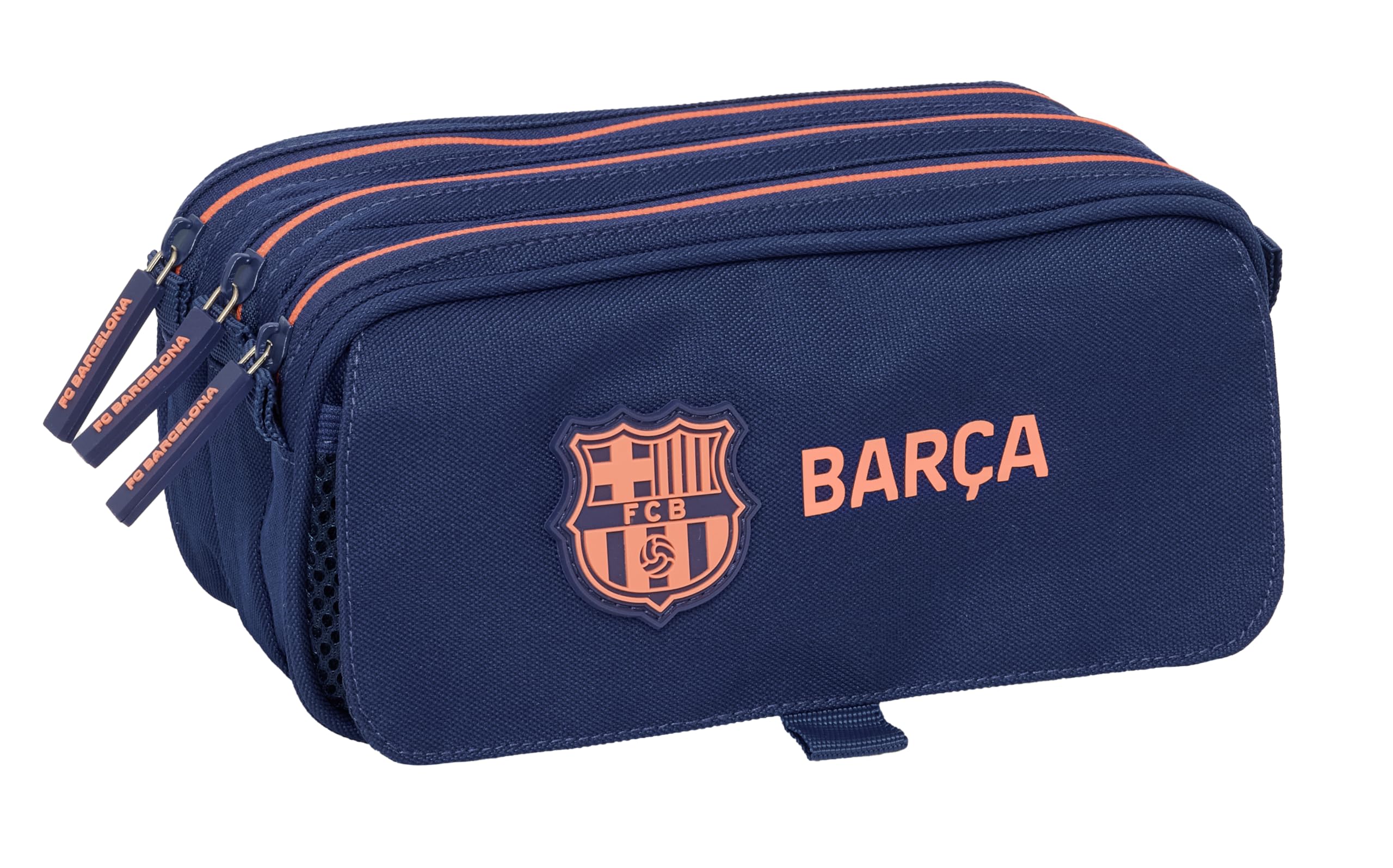 F.C.Barcelona 2ª EQUIPACIÓN - Portatodo Triple Big, Estuche Infantil, Estuche Niño, Ideal para Niños en Edad Escolar, Cómodo y Versátil, Calidad y Resistencia, 21.5x8x10 cm en oferta en Amazon