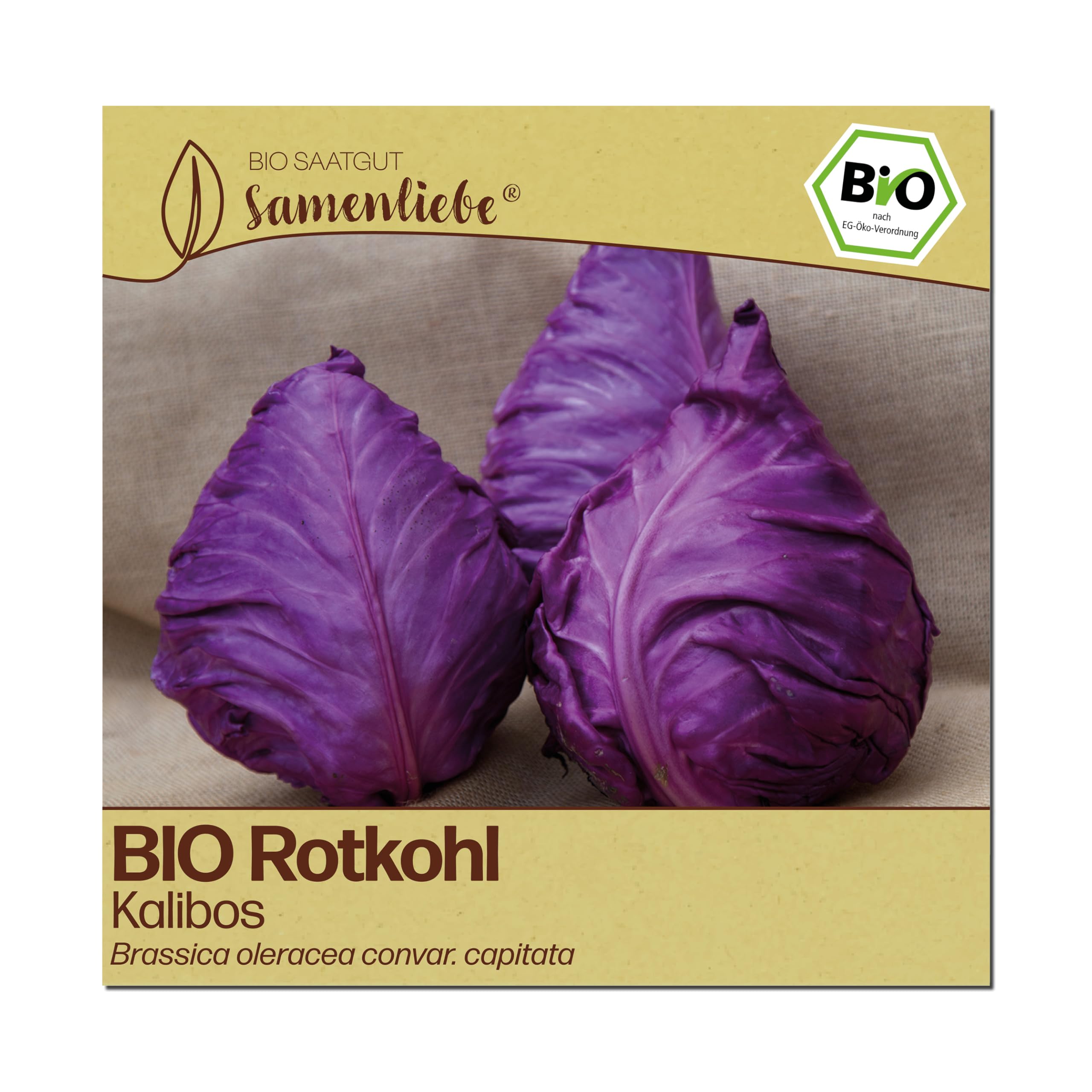 Samenliebe BIO Rotkohl Samen | Kohl Kalibos - winterhart & spitz - samenfestes BIO Saatgut