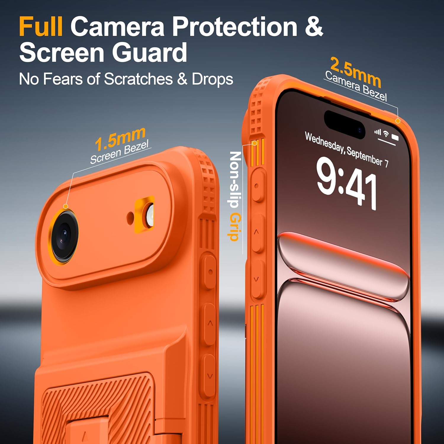 for iPhone Air Case Wallet with Card Holder (4-5Cards) +1 Privacy Screen Protector,[RFID Blocking][Kickstand][Military Drop Protection] Full Camera Protection Wallet Case for iPhone 17 Air - Image 5