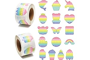 1000 POP POP IT Waterproof Stickers