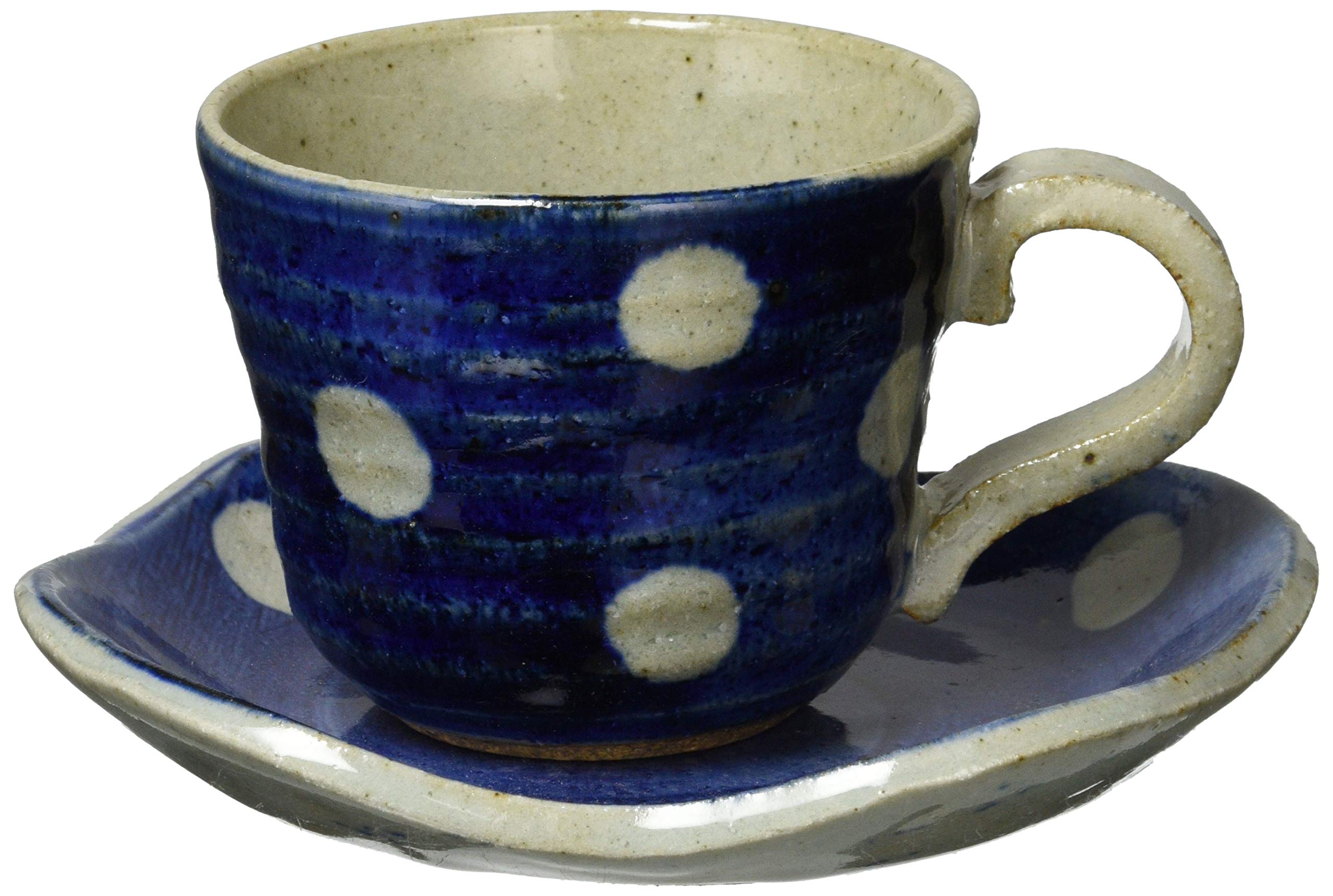 Cup & Saucer, Polka Dot, Coffee C/S (Blue) (H7.5cm), Gift Cup & Saucer, Polka Dot, Coffee C/S (Blue) (H7.5cm), Gift