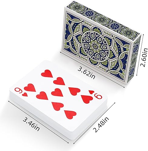Miniatura 6 de Metsyth Juego de 12 cartas de cartas, juego de cartas de póquer estándar a granel con 6 colores brillantes, juegos de cartas para adultos, niños y