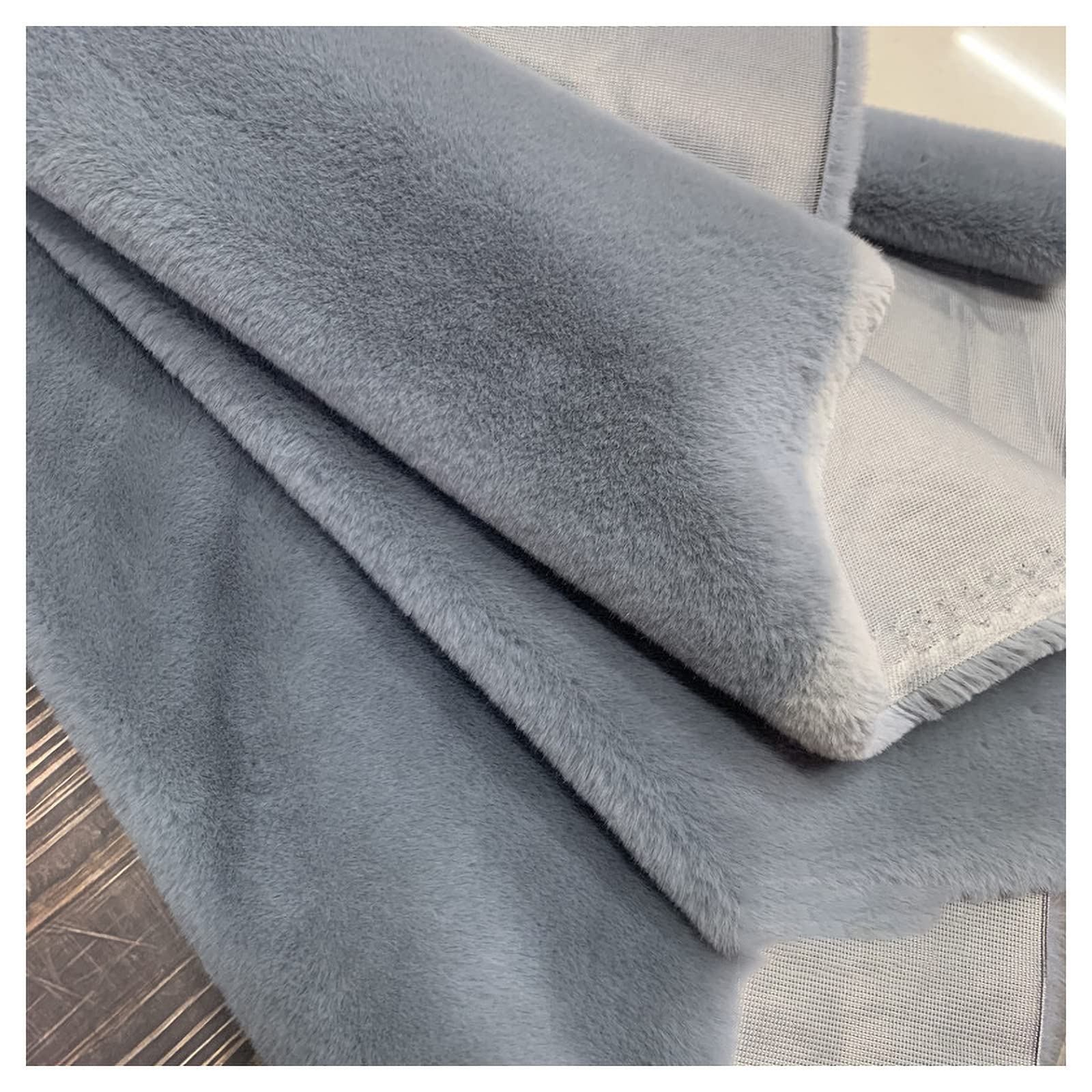 Generic Stoff, Plüsch Stoff Weich Verdicken Plüsch Stoff Zum Nähen Kleidung Schal Sofa/Dunkelgrau M/160 * 100Cm