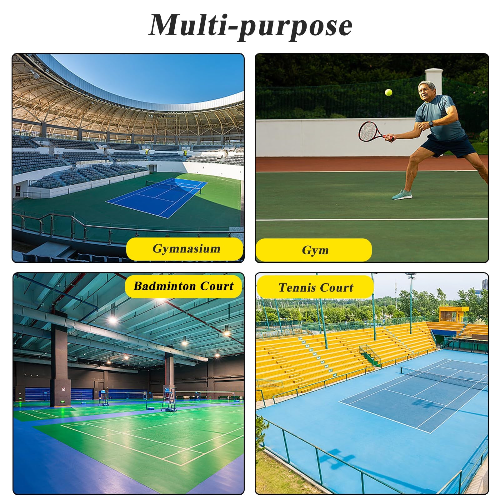 Organizador vertical de raqueta de pie de gran capacidad, ahorro de espacio para raquetas de tenis y bádminton con ruedas, gimnasio y club