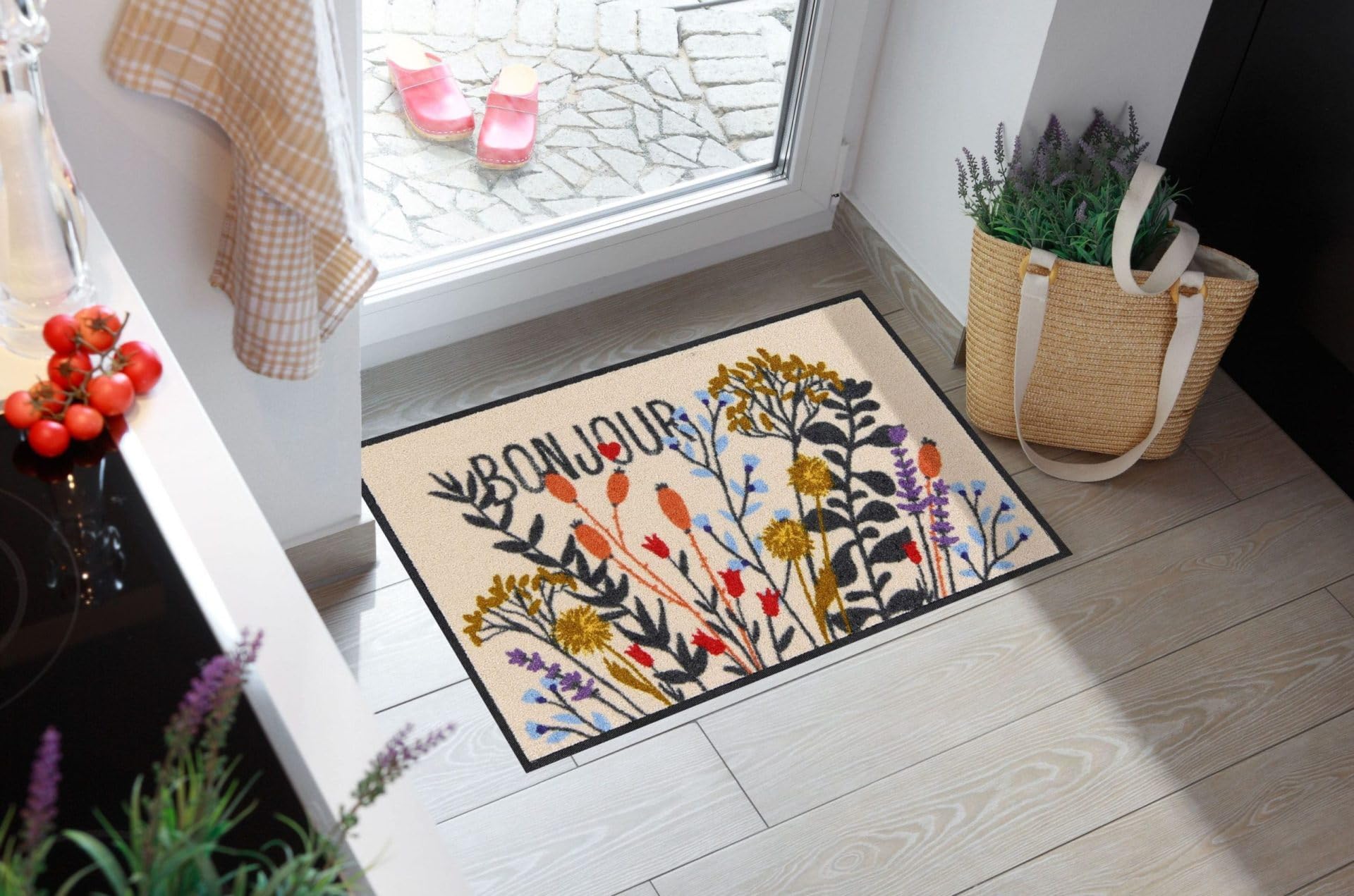 Salonloewe Fussmatte Jardin Neverland I Schmutzfangmatte & Fußabtreter für Innen 50 x 75 cm