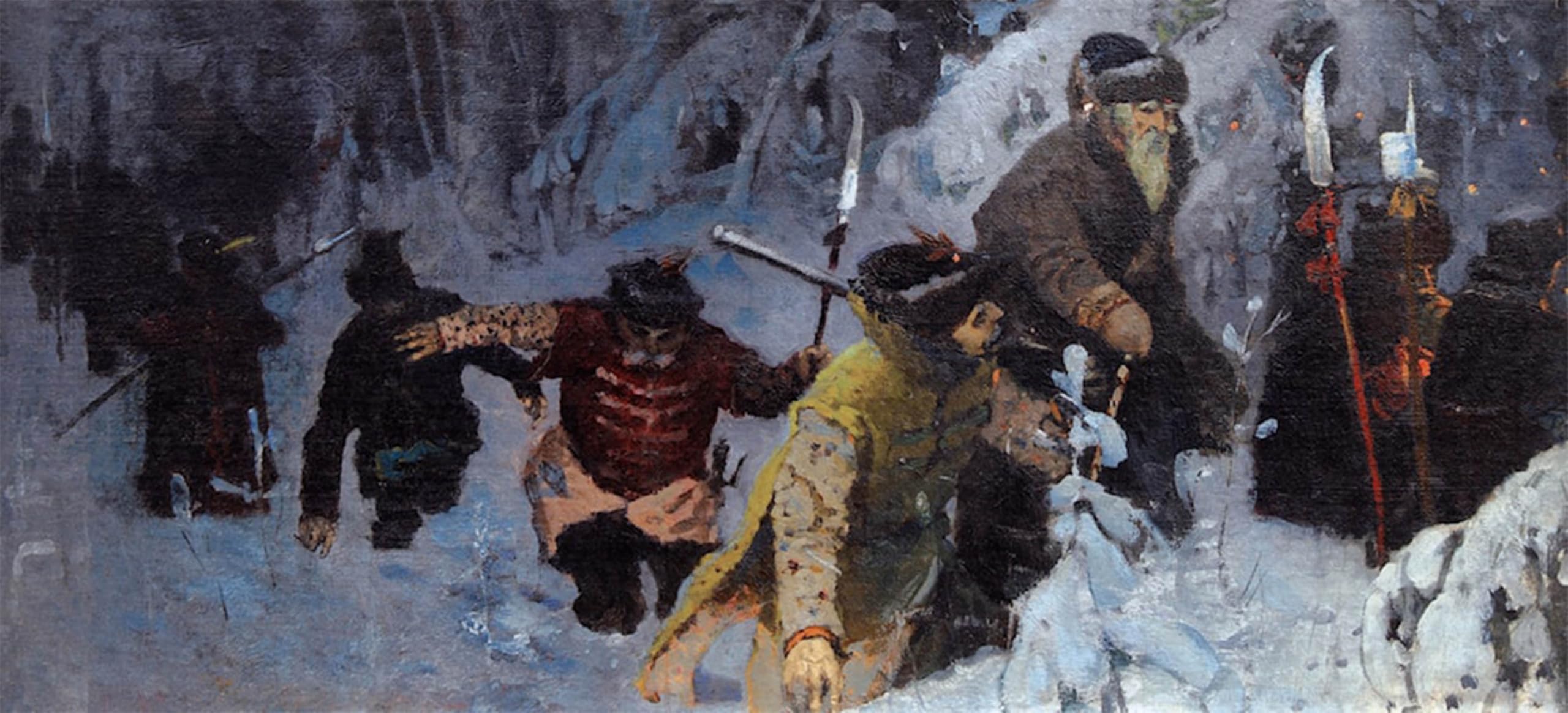POSTERIIk Famous Modern Artwork Art Mural Ivan Susanin by Mikhail Nesterov Oil Paintings Pictures for Home Decor 60x90cm