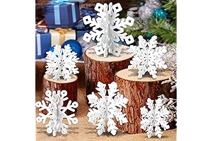 6 Set Snowflake Table Decorations - 12pcs 3D Snowflake Decor