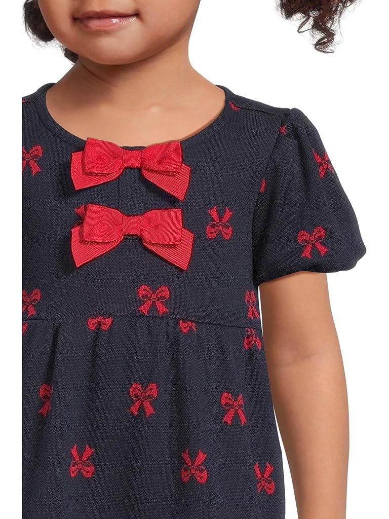Navy Janie and Jack Bow Print Dress (Infant)
