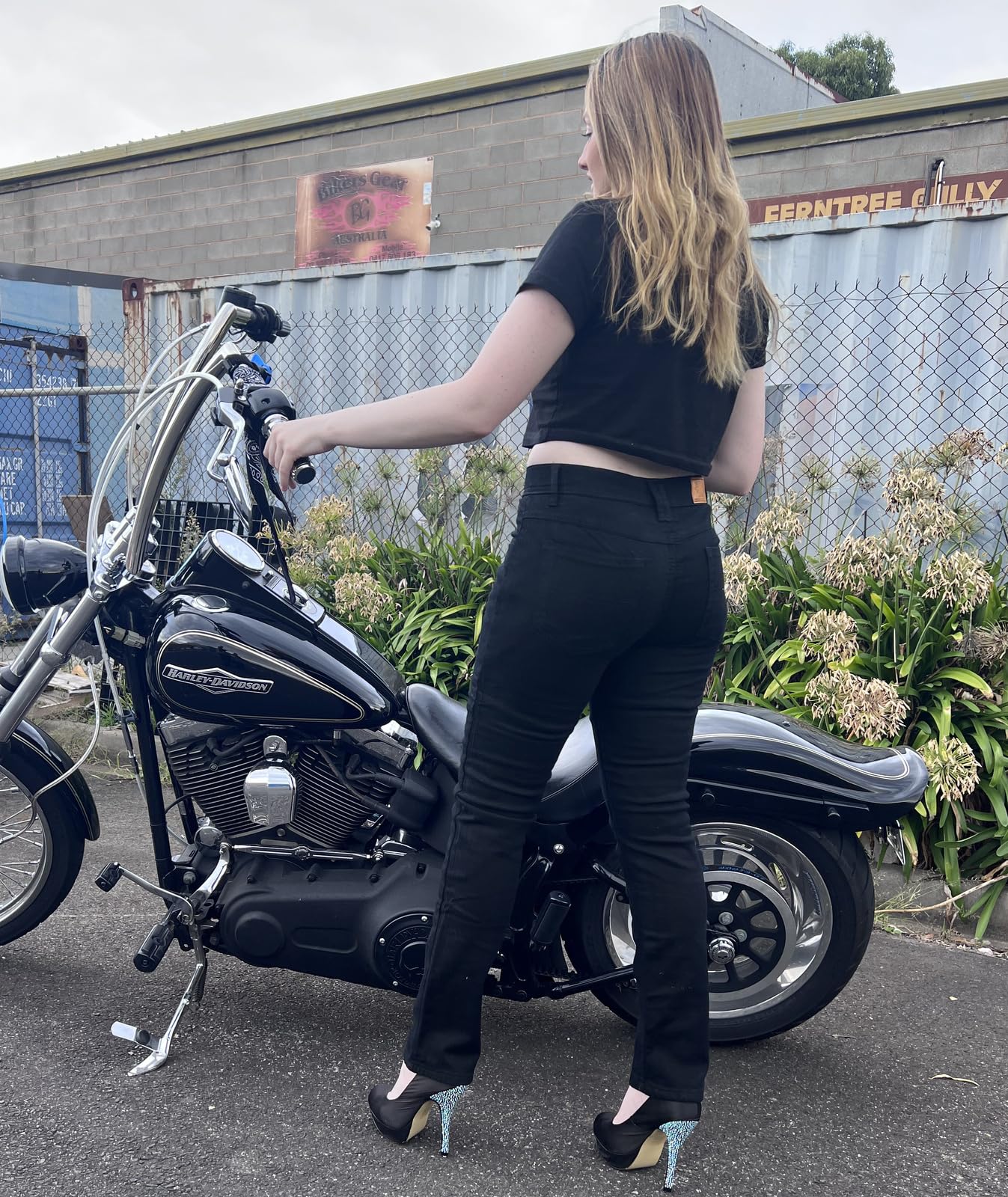 Bikers Gear Australia Lkj1001blk Jeans Donna