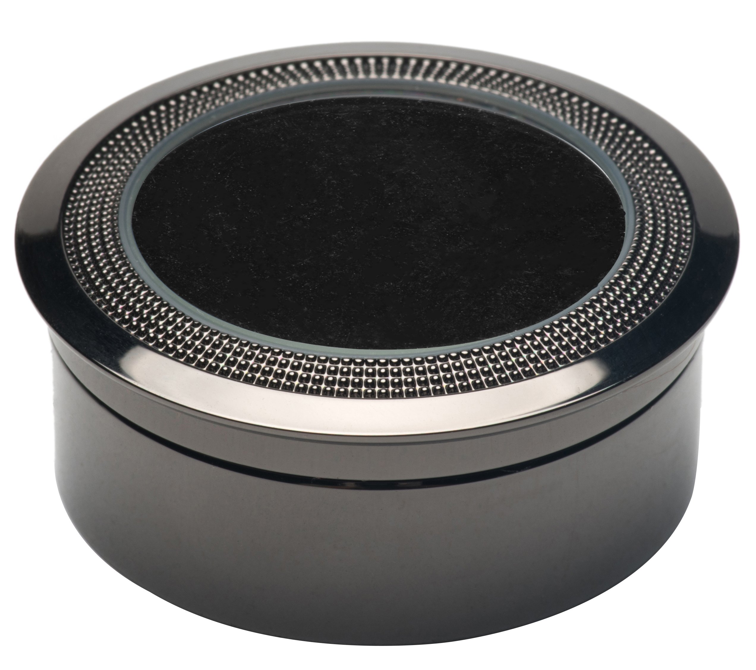 (Black Medium) - Loose Diamond or Gemstone Display Box Case Holder Show Container Metal (Black Medium)