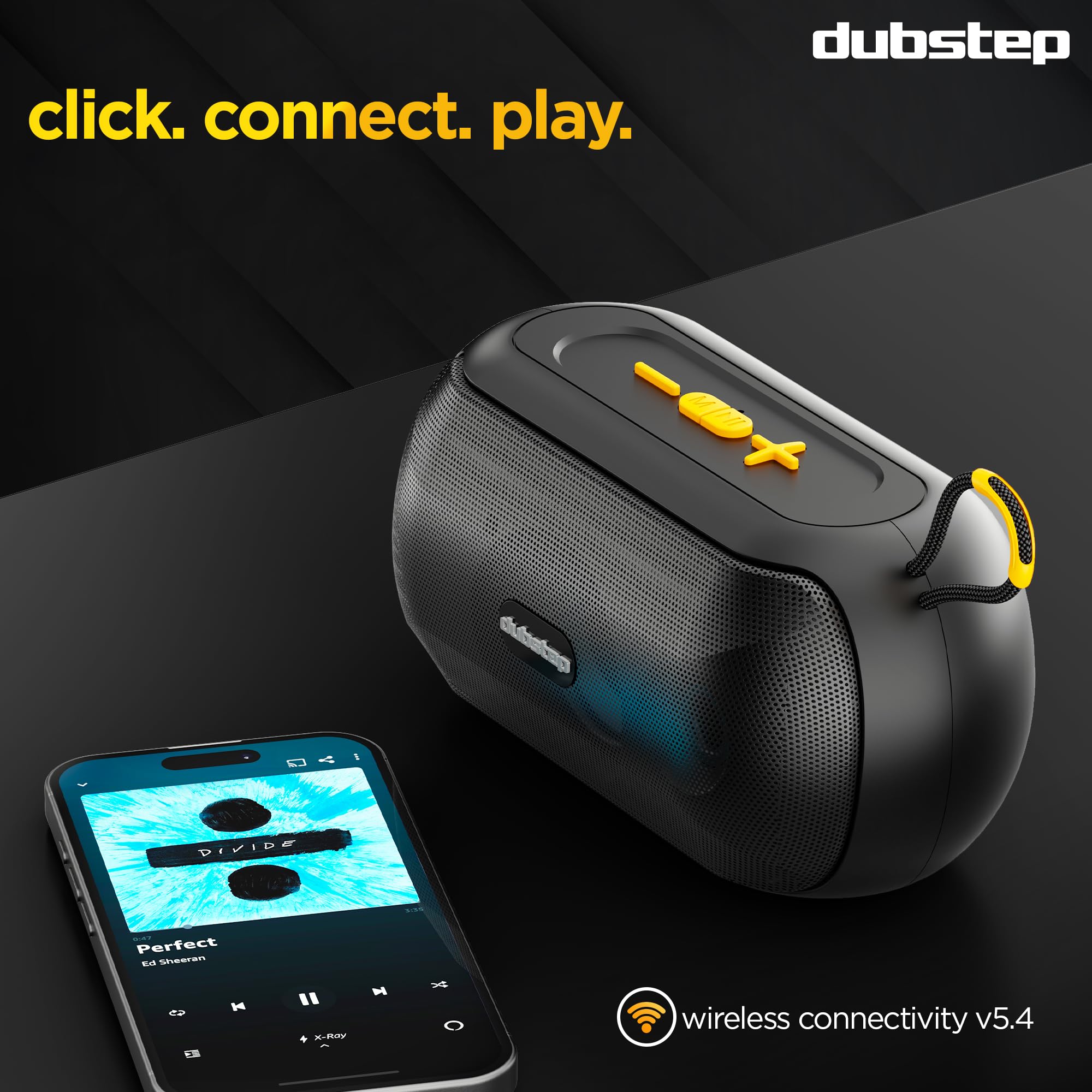 Dubstep Pop 1400 Portable Bluetooth Speaker | 14W Loud Sound, Deep Bass with XBASS, 16 Hrs Playtime, TWS Stereo Pairing, 52mm Driver, Splash-Resistant, Carry Strap (Black) — Amazon image 12