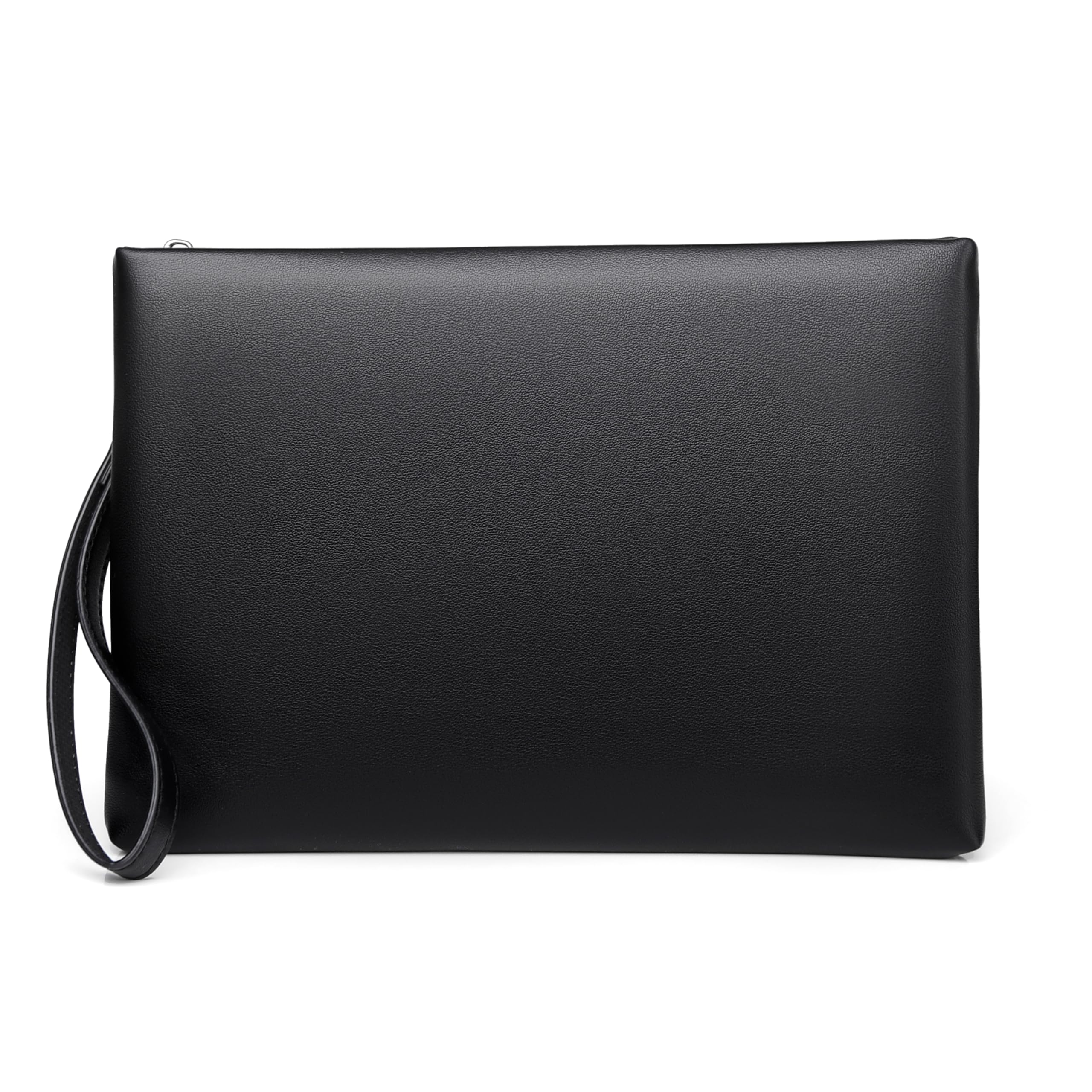 FSD.WG Bolso de mano para hombre, de piel, con cremallera, grande, con dinero