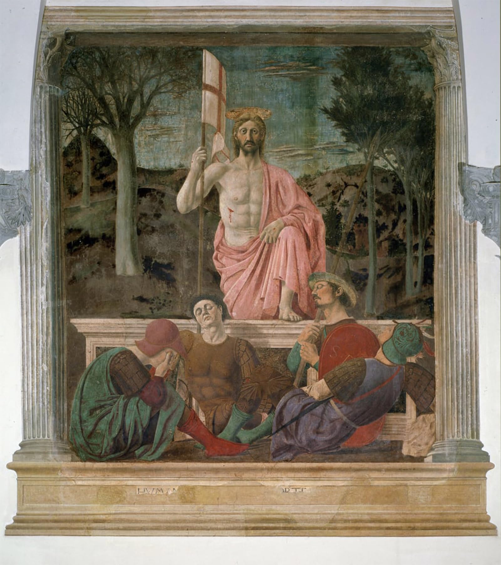ARTXLXXBN Famous Art Print Poster Vintage Wall Art the Resurrection of Christ Fresco by Piero Della Francesca Canvas Art Poster for Home Decor 60x90cm