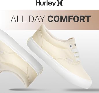 Hurley Marley Kids Lace Up Canvas Sneakers Low Cut Skateboarding Shoes for Kids, Sports Shoes for Boys and Girls