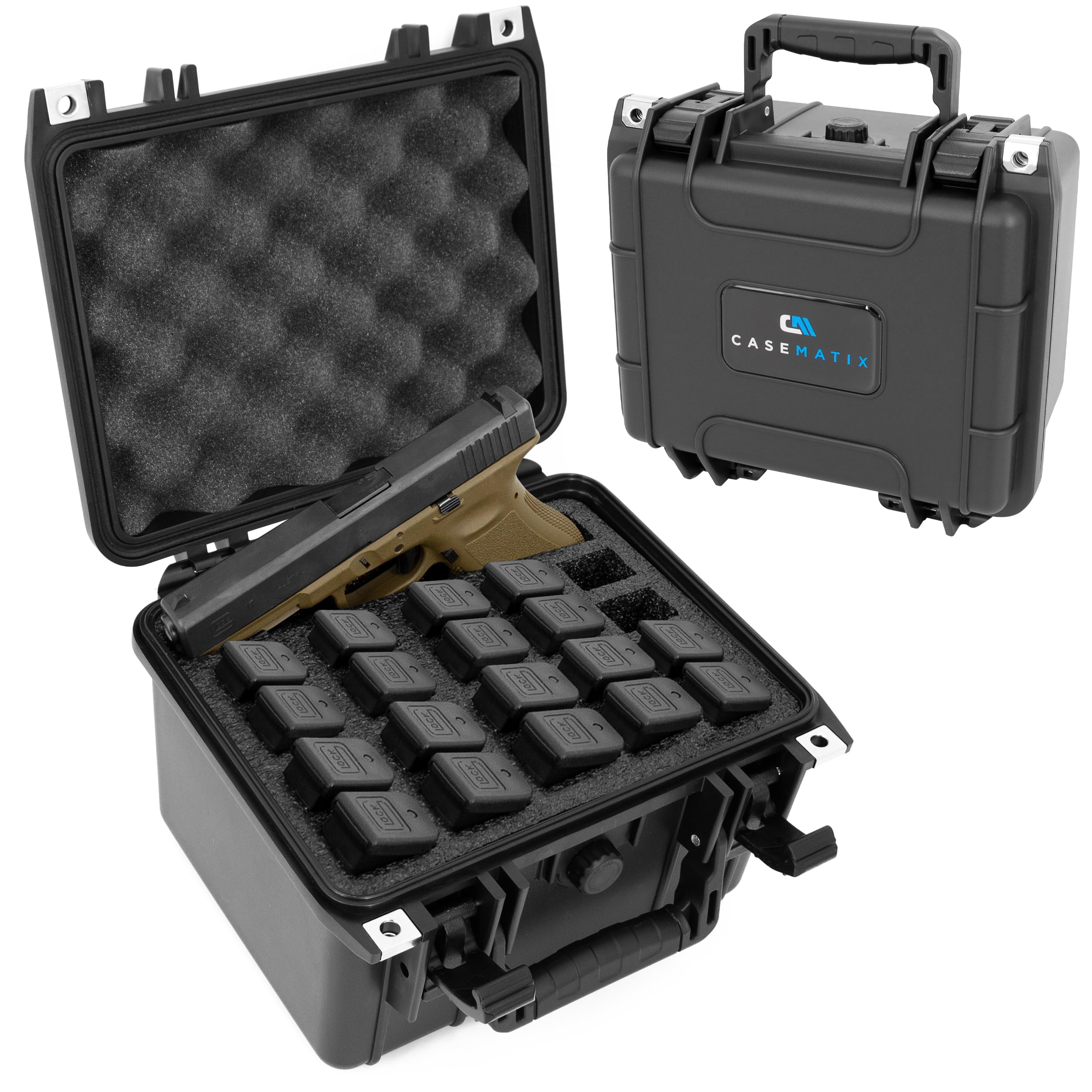 Amazon.com : CASEMATIX 25 Pistol Magazine Storage Case or 20