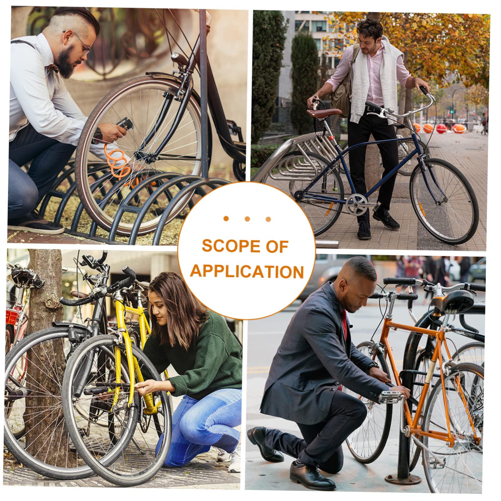 POPETPOP 3pcs Bike Disc Lock Reminder Cable Durable Steel Cable with Coated Scratch Resistant for Bicycles Skateboards and Sports Equipment Red