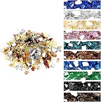 Vista 17 de Onlyfire Vidrio ignífugo de 10 libras para fogata de propano y chimenea de gas, rocas de vidrio reflectantes de 1/2 pulgada para mesa de hoguera