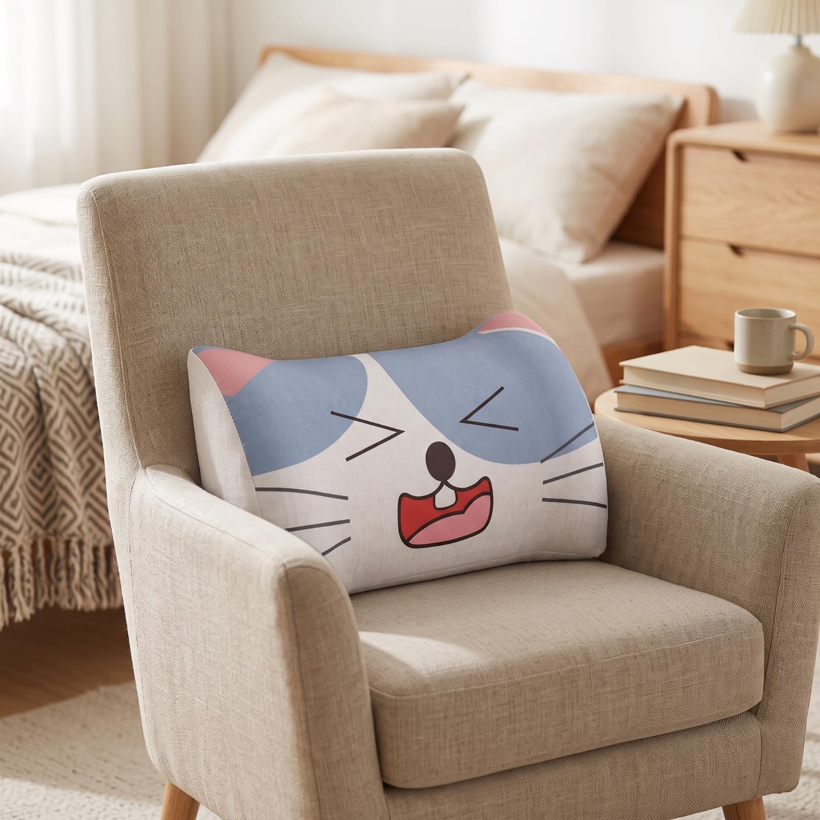 Cuscino di Supporto Lombare Alta Densità | Imbottitura in Schiuma Confortevole, Ergonomico, per Divano, Gatto