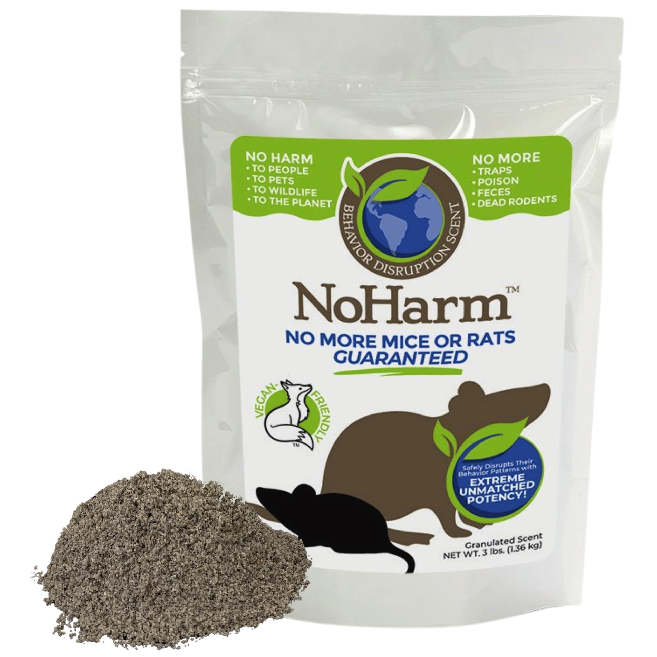 NoHarm Mice &amp; Rats Disruption Granules - Preventative Protection System