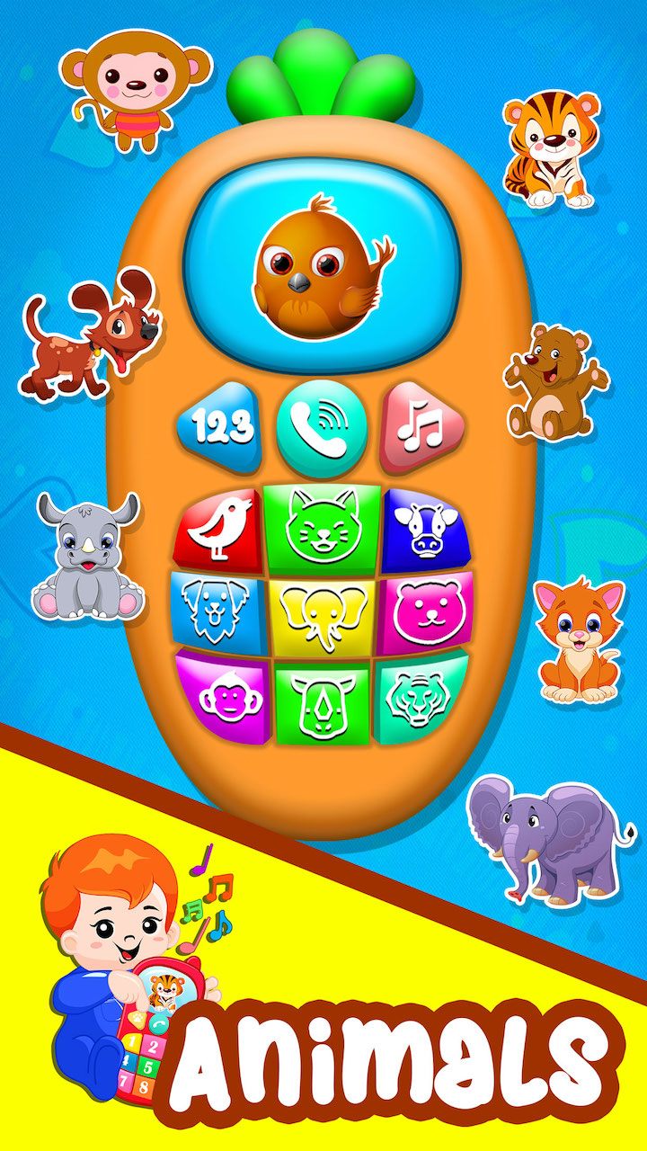 Musical Baby Phone Game for Kids Baby Phone Game for Toddler 1 to 9