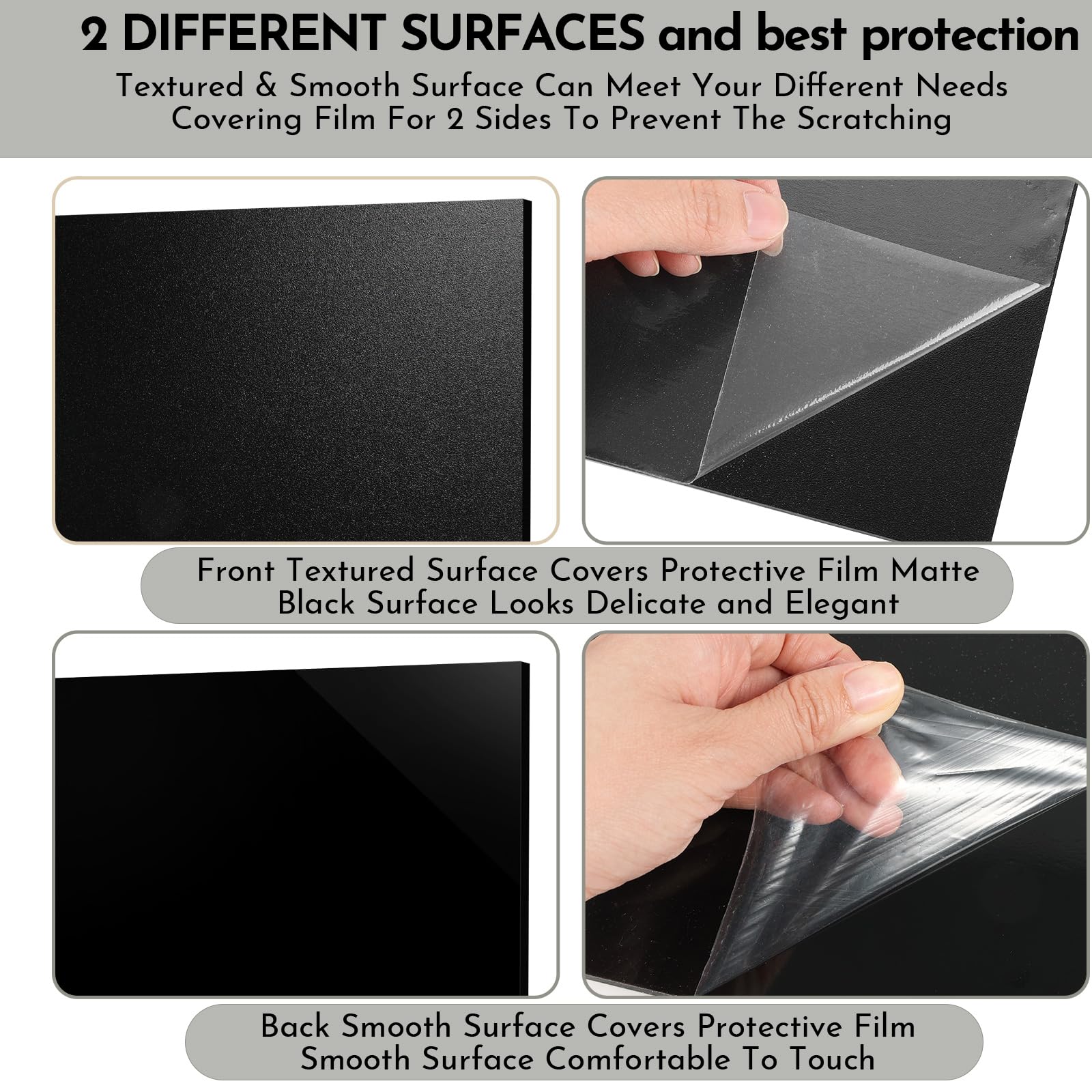 Black ABS Plastic Sheets - 3 Pack, 1/8" Thick -5 Black ABS Plastic Sheets - 3 Pack, 1/8" Thick -5