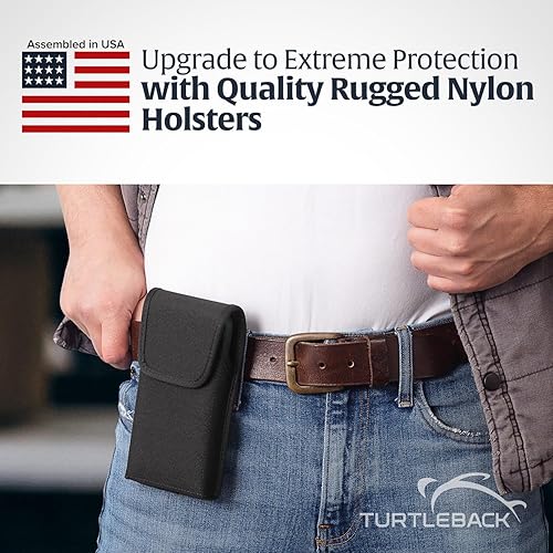 Miniatura 6 de Turtleback - Funda de nailon de alta calidad para iPhone 14 Pro Max, 14 Plus, 12 y 13 Pro Max, soporte para cinturón de teléfono negro para fundas