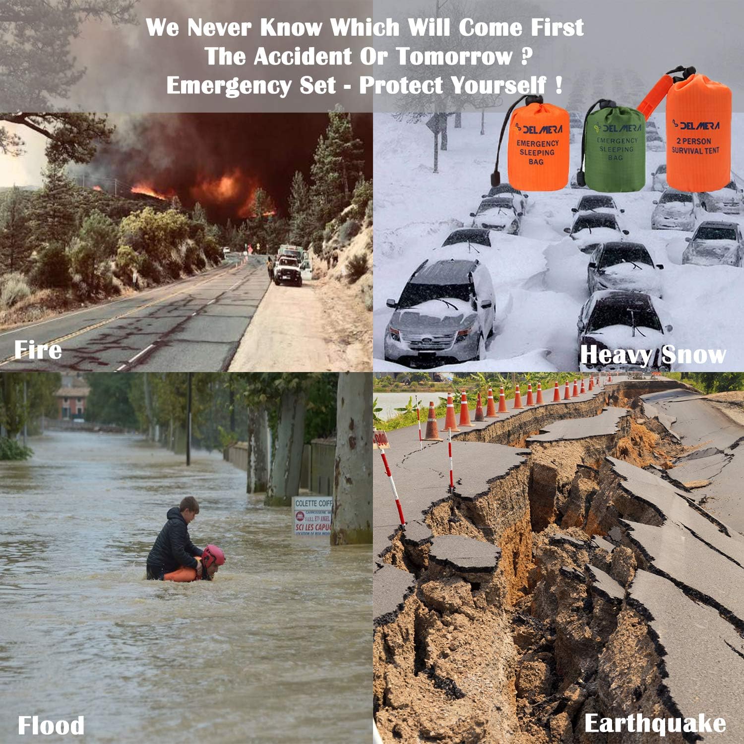 delmera emergency sleeping bag waterproof thermal bivy orange