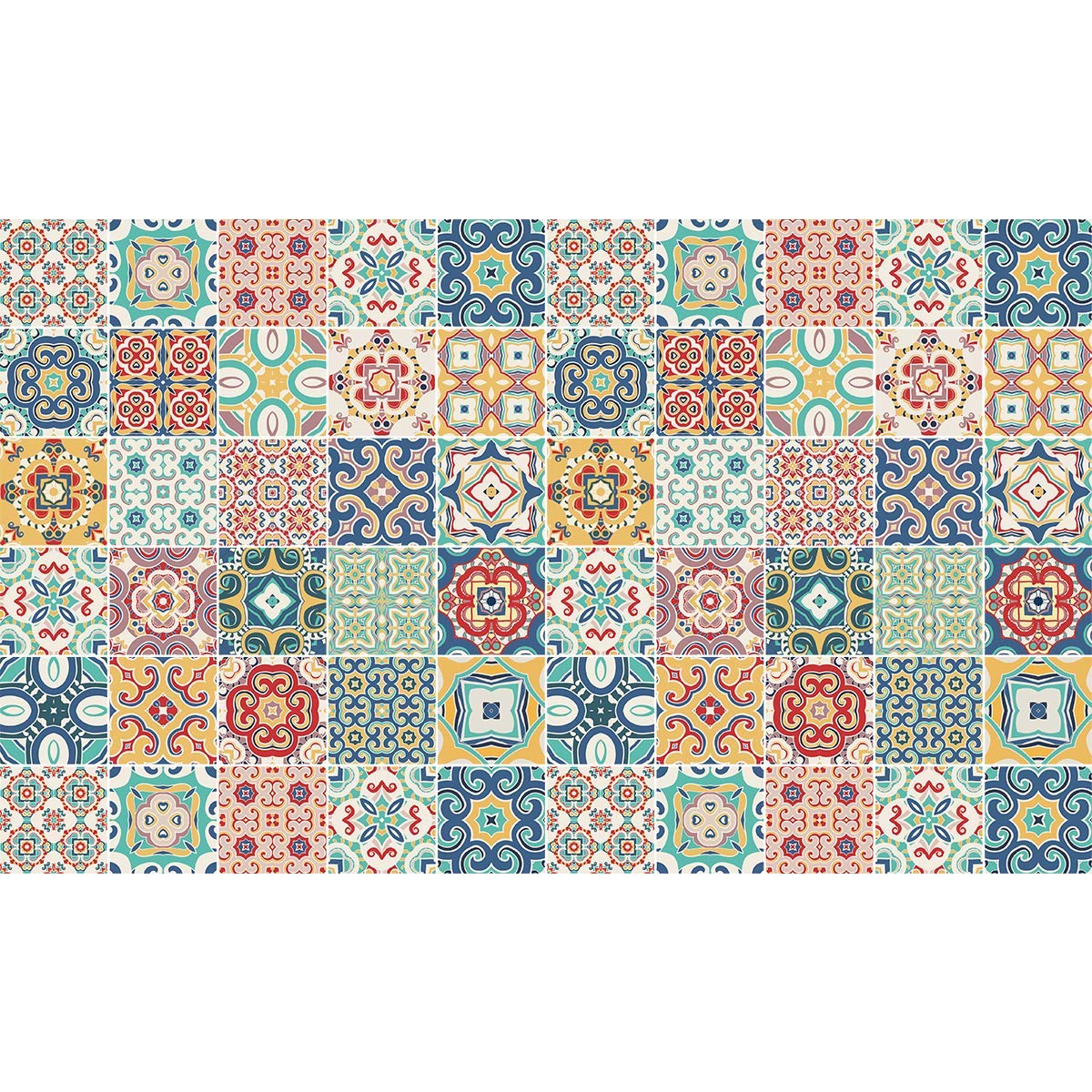 Ambiance Sticker Vinilos Autoadhesivos, Decoración de Paredes, Adhesivos de Azulejos para Baño y Cocina Azulejos Montanares - 24 Vinilo Azulejos de 15 x 15 cm