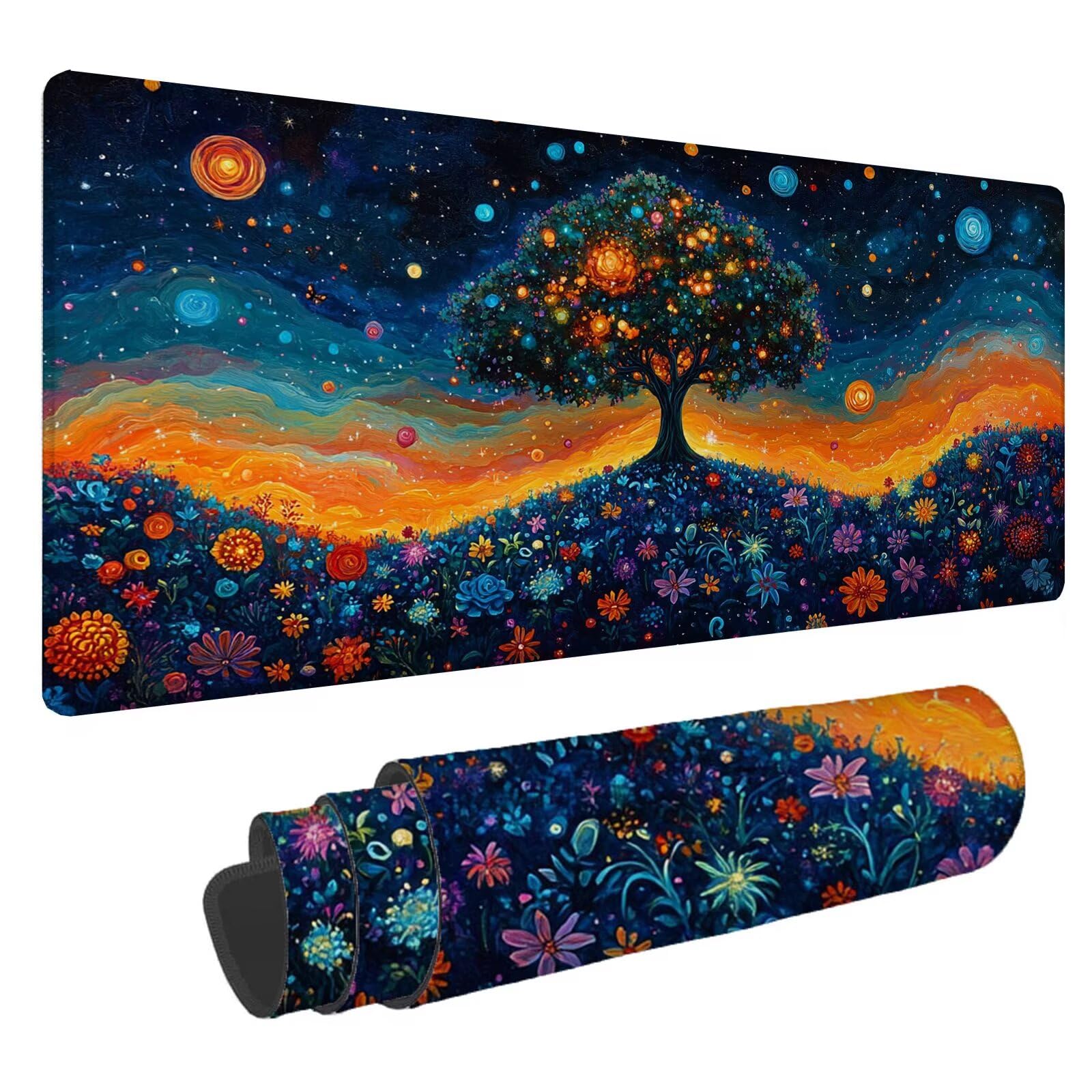 Abstrakcyjna podkładka pod mysz XXL podkładka pod mysz drzewo 1500 x 800 x 4 mm podkładka pod mysz dla graczy, podkładka pod mysz do laptopa, podkładka pod mysz i klawiaturę A-762