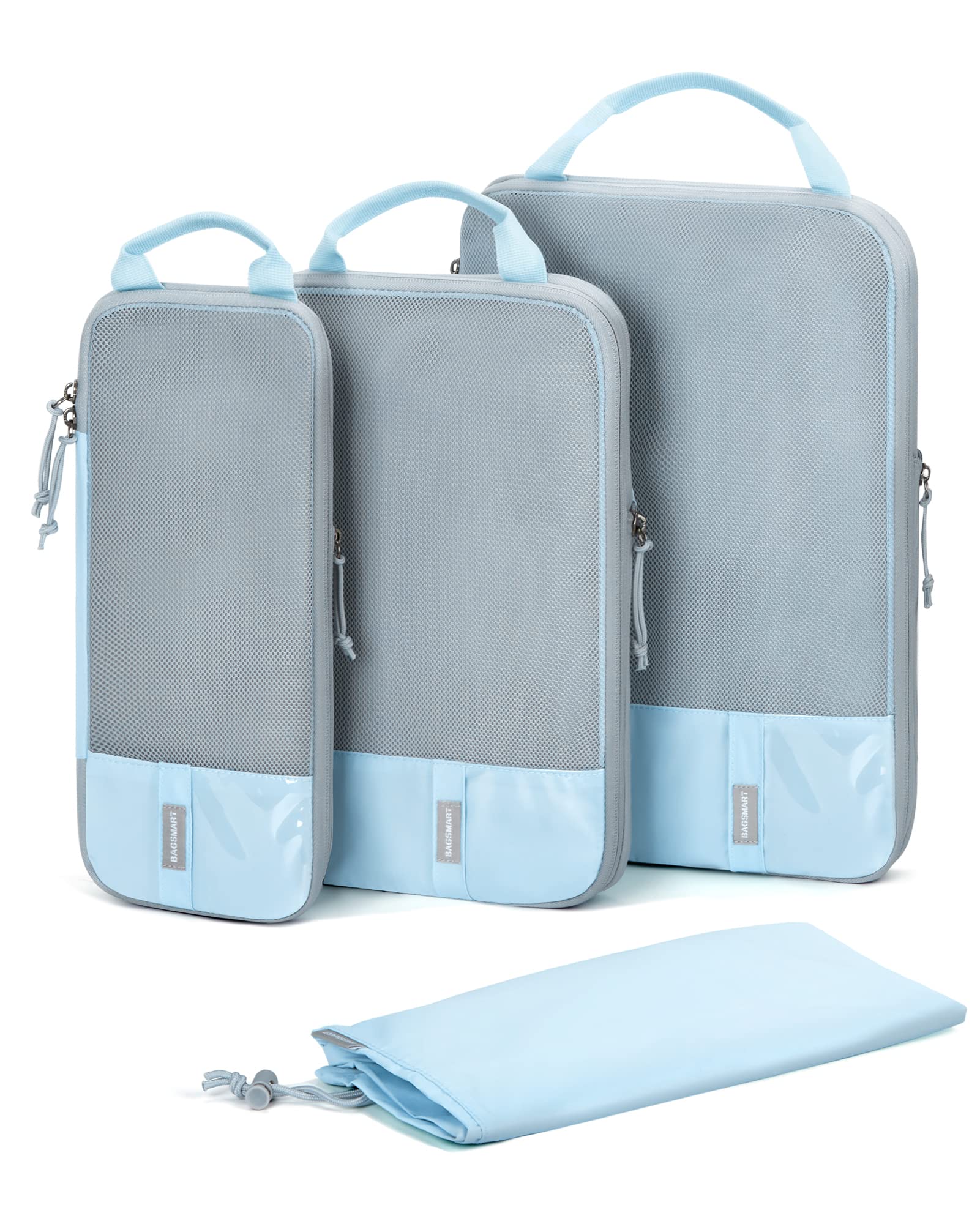 BAGSMART 6 Set /4 Set/2 Set Compression Packing Cubes for Travel, Lightweight Luggage Organizer Bags, Durable Space Saver Bags Travel Essentials