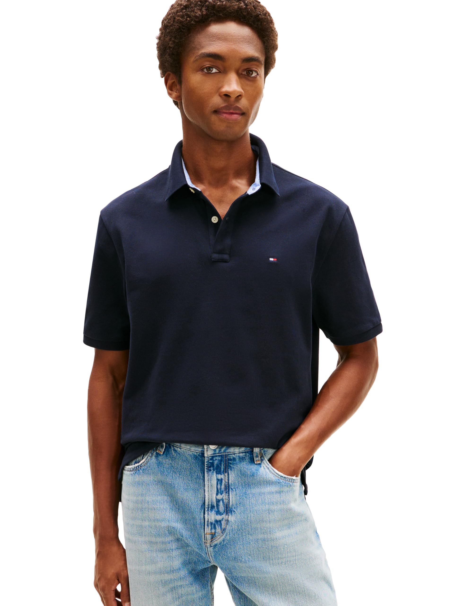 

                                                    Tommy Hilfiger Men's Polo Shirt Regular Fit, Navy 