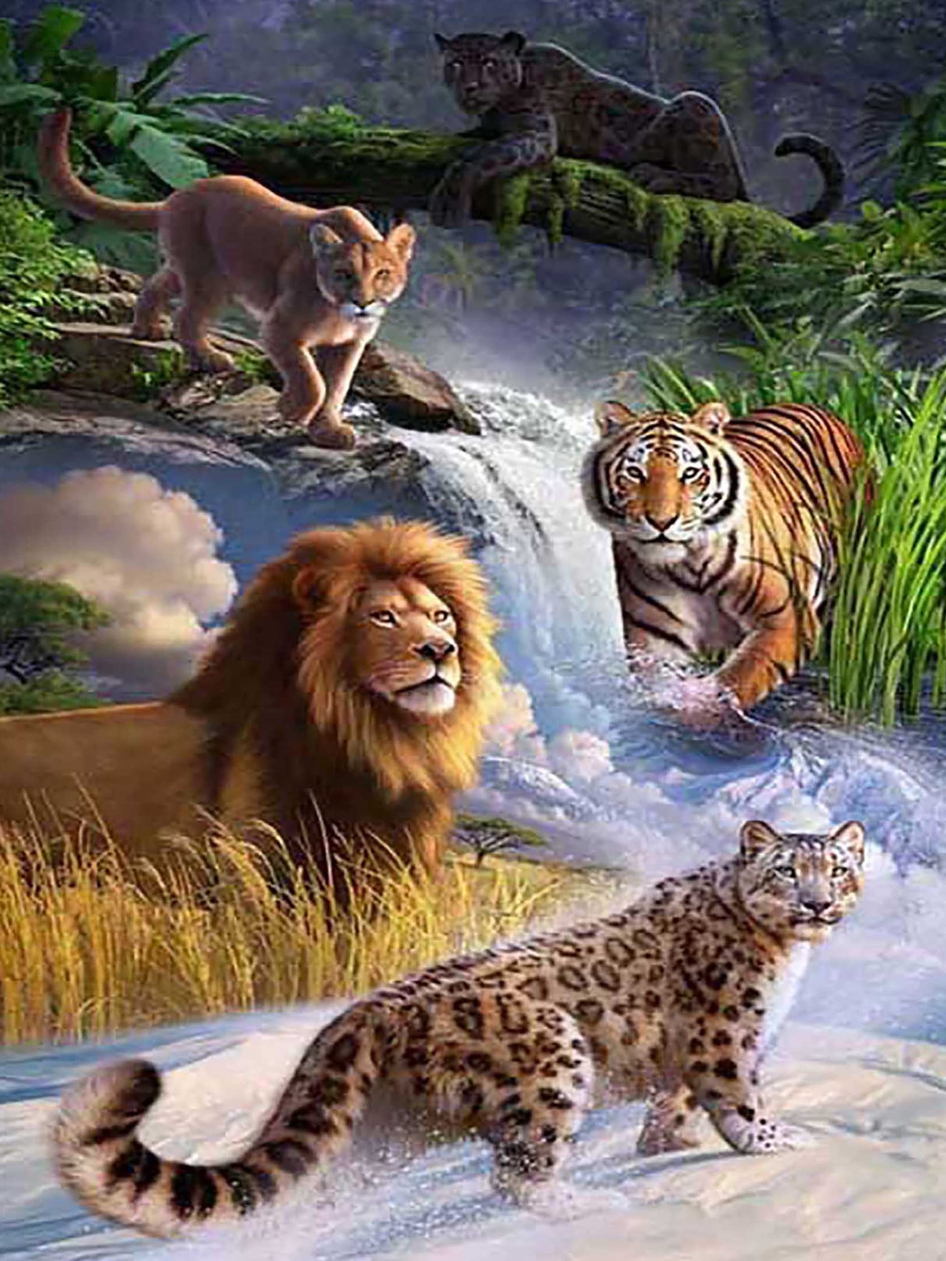 Vaiieyo Clear,Pink 5D Diamond Painting Kits For Adults Tiger,Diamonds Art Kits Adults Animal, Paint By Numbers Oil Painting Full Drill Round Rhinestone Craft Canvas For Home Wall Decor 30X40 Cm