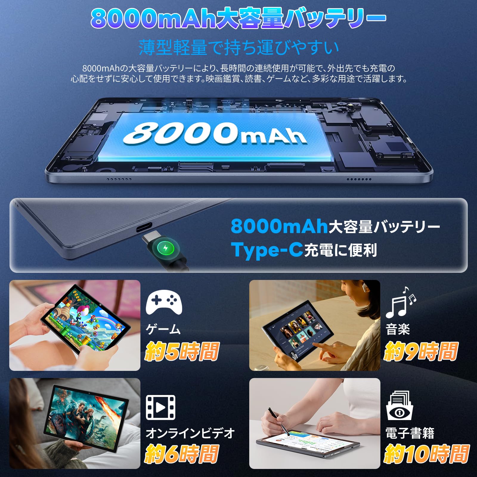 Amazon.co.jp: 【2026新登場】 Android16 タブレット 10インチ 20GB+