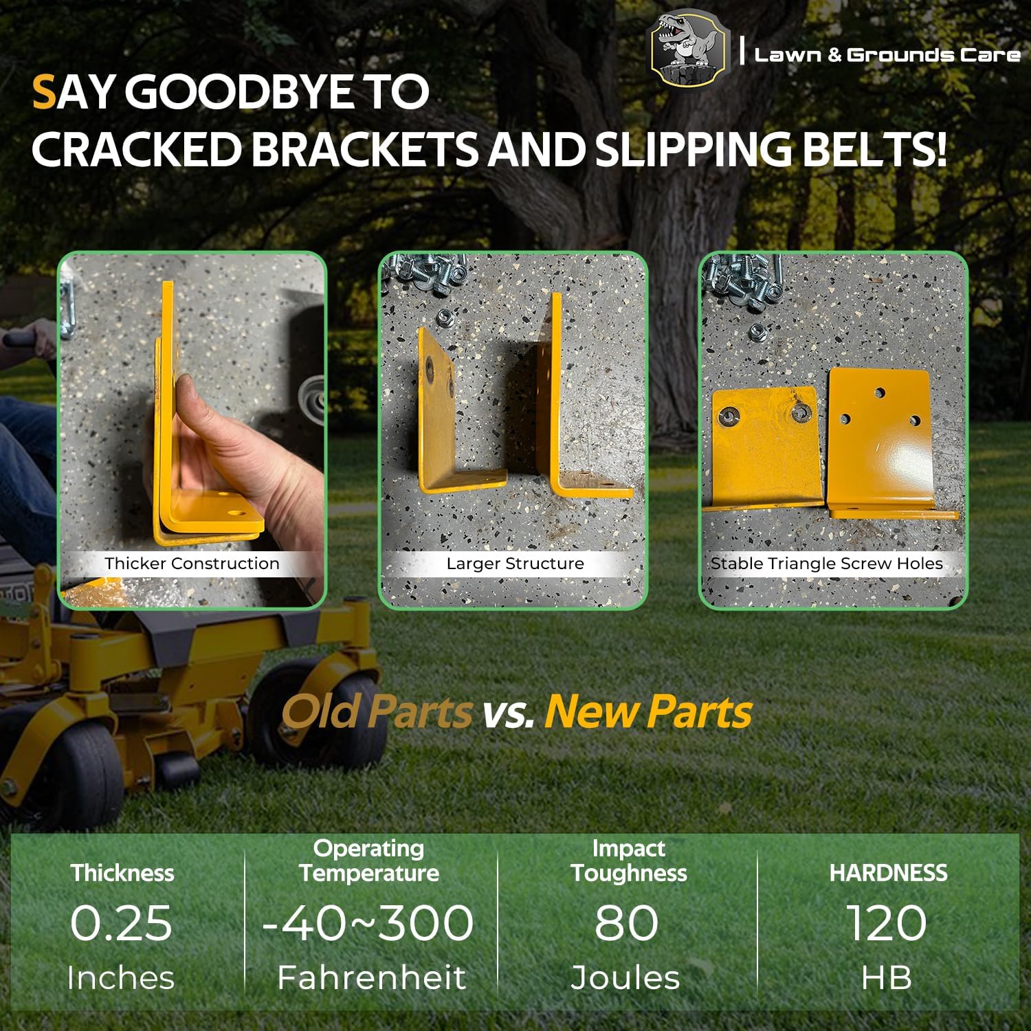 Upgraded 125255 Hydro Transmission Brackets Kit for Hustler Zero-Turn Mowers - New Thicker Brackets with Hardware, Includes 552564, 552565, 552566, 552567, OE Replacement Service Kit