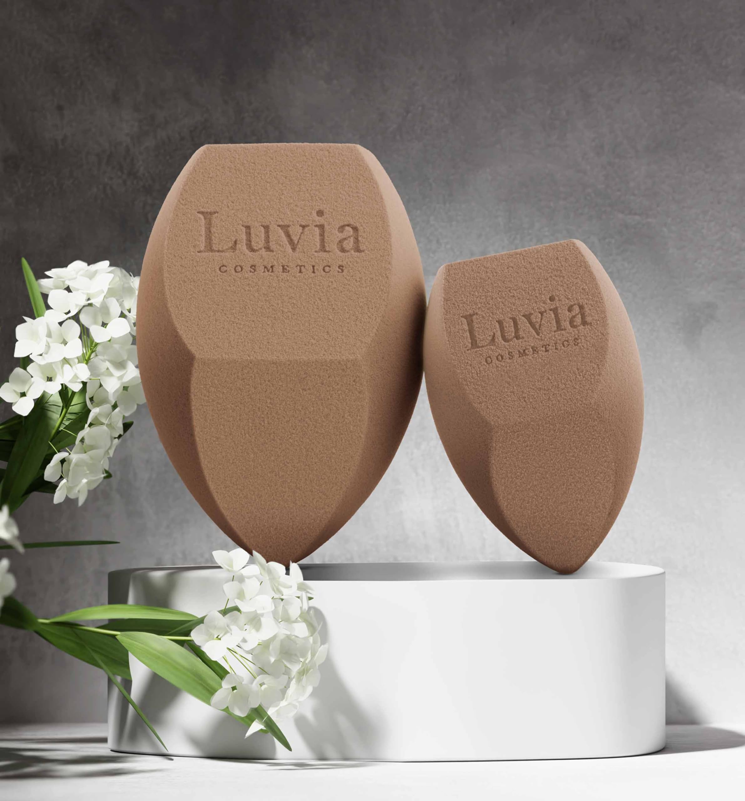 Sponge i gąbka do makijażu XXL w zestawie – Luvia Cosmetics – blenda do makijażu Elegance Coffee