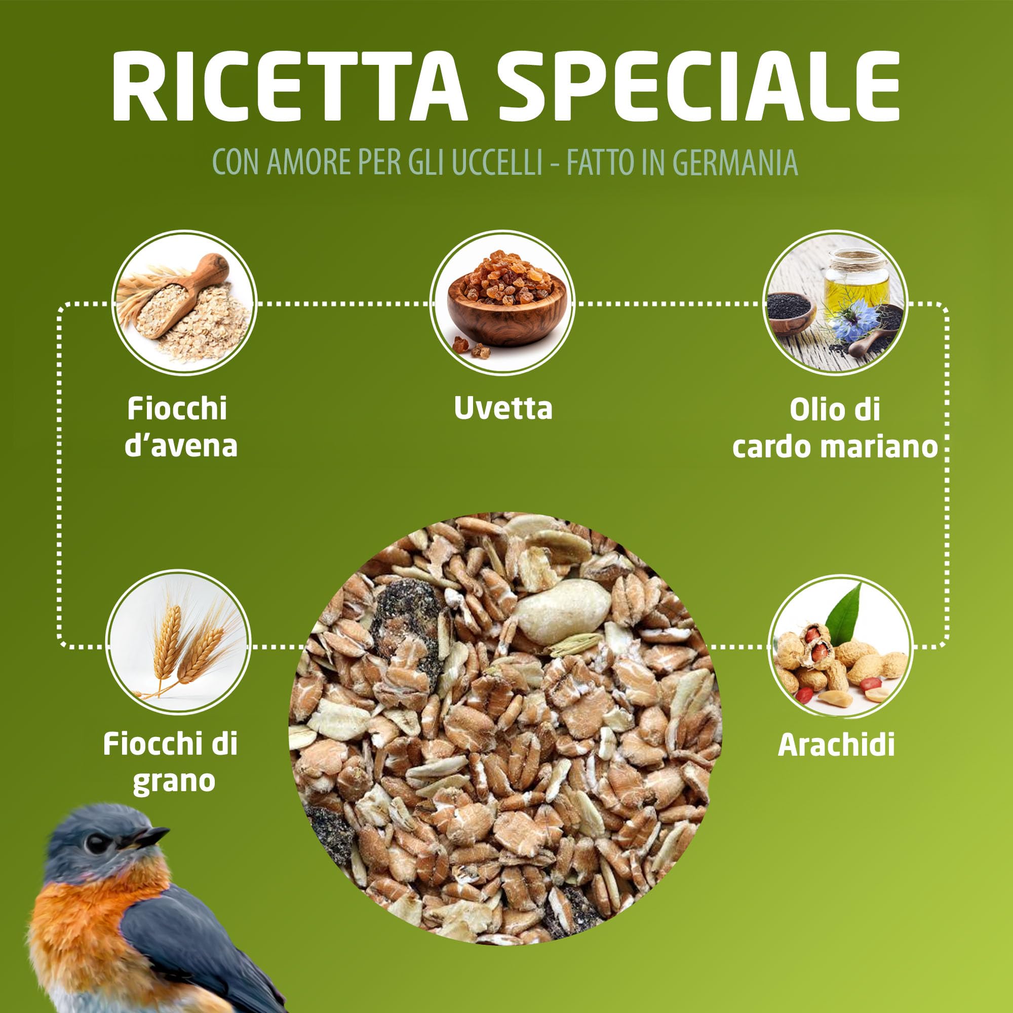 Eggersmann volaris Mangime per uccelli selvatici tutto l'anno 25 kg [Grassi] mangime per uccelli selvatici per tutto l'anno | Mangime ricco di grassi per tutte le specie di uccelli