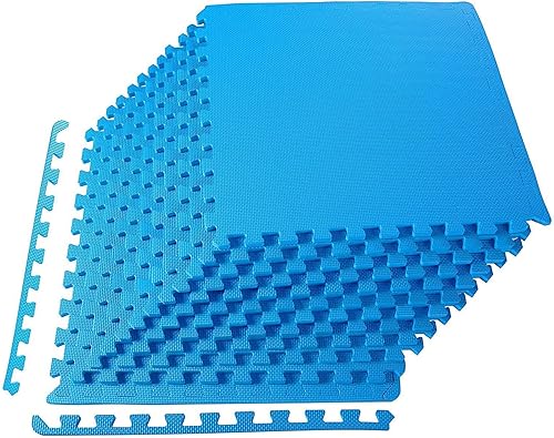 BalanceFrom - Paneles de espuma de etilvinilacetato entrelazable para ejercicios, varios tamaños y colores disponibles, antideslizantes, con bordes