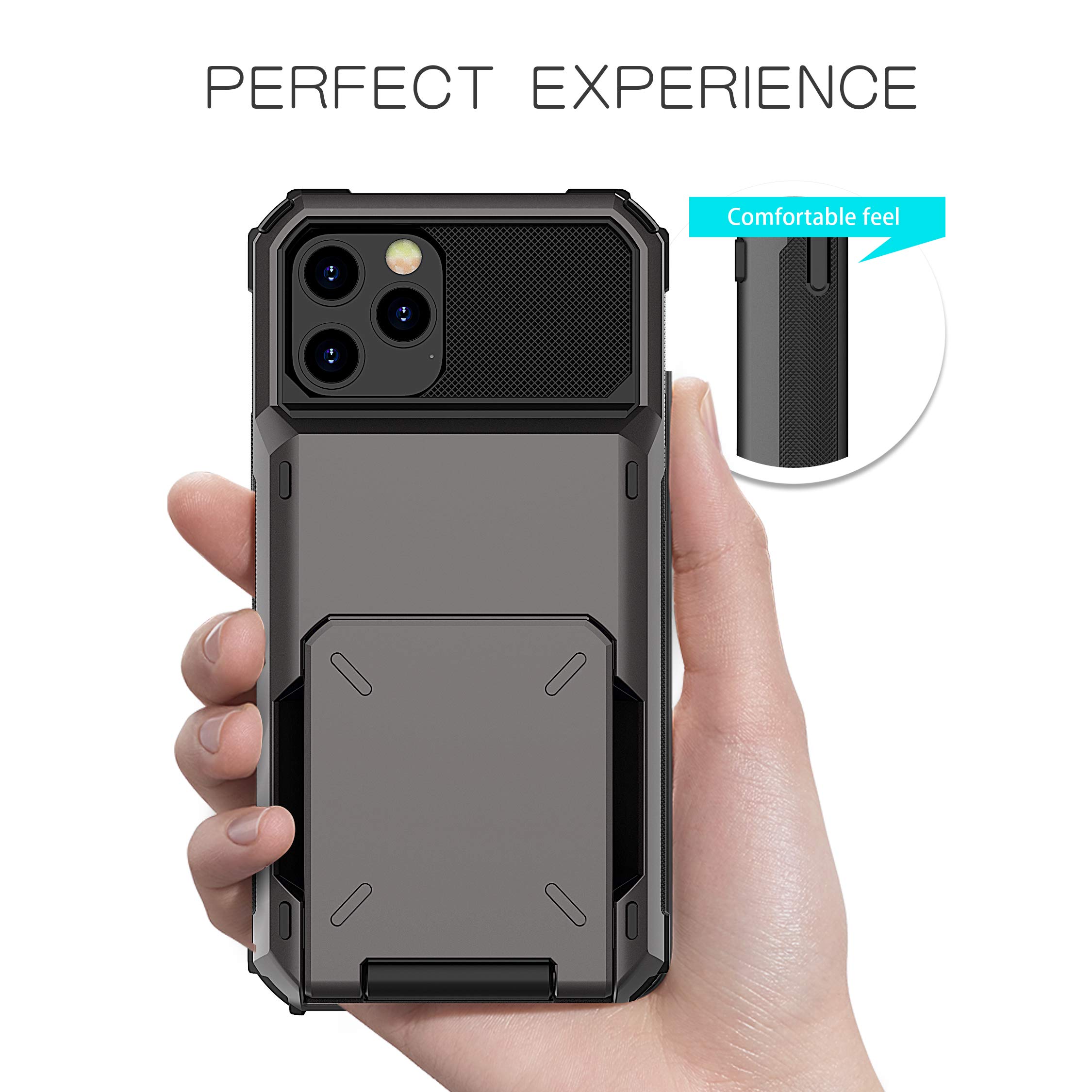 SORAKA Custodia per iPhone 11 Pro Max con portacarte Portafoglio