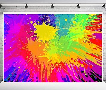 Colorful Graffiti Backdrop Abstract Paint Splash Background for Photography Hip Hop Theme Birthday Party Decoration Art Studio Props 10x7ft PPH348