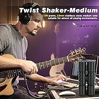 Vista 3 de RANMING Twist Shaker ABS Shakers de Doble Fila de Volumen Medio Instrumentos de Percusión Latina para Acompañamiento, Estudio, Banda, Bateristas