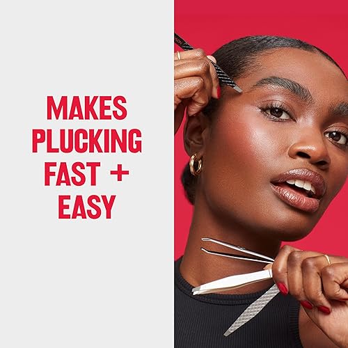 Miniatura 6 de Revlon Pinzas multiusos para depilación, pinzas de punta inclinada de alta precisión para hombres, mujeres y niños, acero inoxidable (paquete de 1)